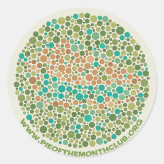 Ishihara Test för Paj-klistermärken Runt Klistermärke