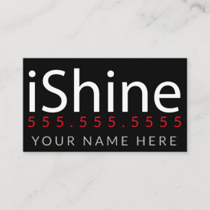 iShine. Housecleaning fönsterlokalvårdaffär Visitkort