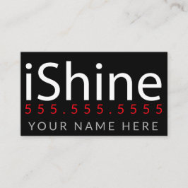 iShine. Housecleaning fönsterlokalvårdaffär Visitkort