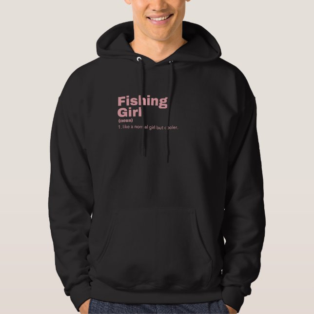 ishing Girl - Fishing Hoodie (Framsida)