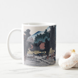 Ishiyakushi vid den Hiroshige japanen Ukiyo-e Kaffemugg