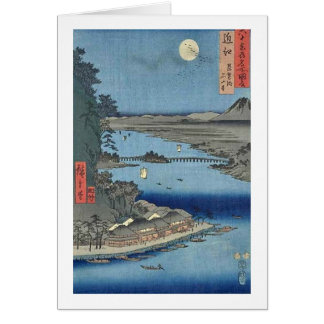 Ishiyama om Biwa Sjö Omi Hälsningskort