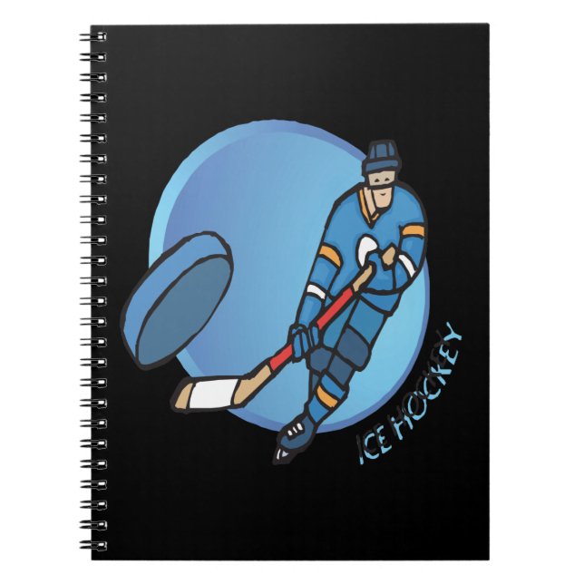 Ishockey Anteckningsbok Med Spiral (Framsidan)