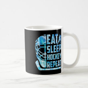 Ishockey Äta Sova Hockey Upprepa Rolig Ungdom Pojk Kaffemugg