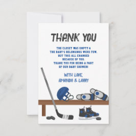 Ishockey Baby Shower Tack Kort
