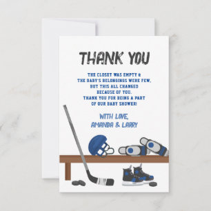 Ishockey Baby Shower Tack Kort
