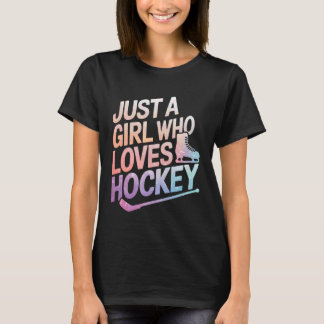 Ishockey Bara En Tjej Som Älskar Ishockey T Shirt