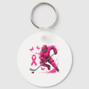 Ishockey Bröstcancer Medvetenhet Spelare Rosa Spl Nyckelring