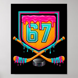 Ishockey Dropp Nummer 67 Ishockeyspelare Poster