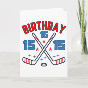 Ishockey Femton-års Födelsedags Pojke 15-årsfest P Kort