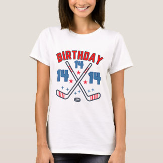 Ishockey Fjorton Födelsedags Pojke 14:e Födelsedag T Shirt