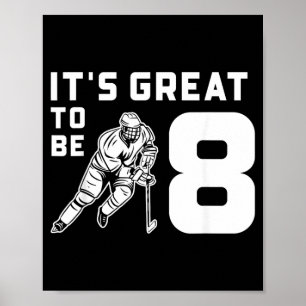 Ishockey födelsedag 8 år pojkar flickor poster