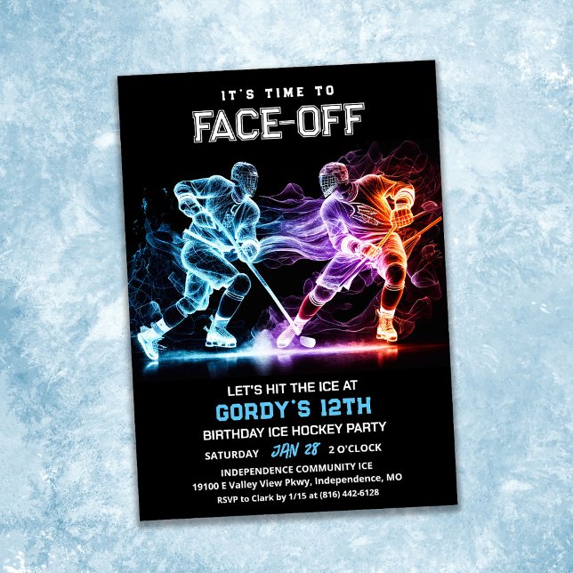 Ishockey Födelsedagsinbjudan Inbjudningar (Skapare uppladdad)