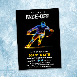 Ishockey Födelsedagsinbjudan Inbjudningar