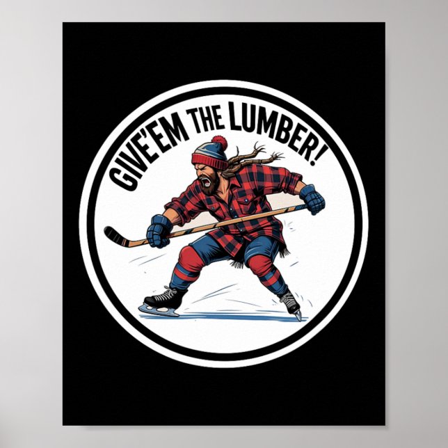 Ishockey Ge dem träklubba Straff Grafisk Poster (Framsidan)