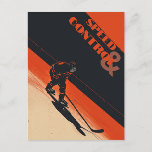 Ishockey Hastighet och Kontroll Vykort