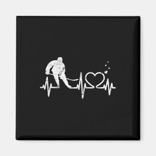 Ishockey Heart Valentines Hjärtbeat Pojkar Flicka  Magnet