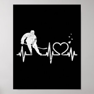 Ishockey Hjärta Alla Hjärtans Dag Hjärtslag Pojkar Poster