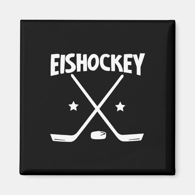 Ishockey - korsade klubbor (1)  magnet (Framsidan)