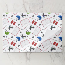 Ishockey Pappers Placemat, Vintersport Bordduk