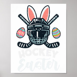 Ishockey Påsk Hjälm Puck Sport Män Pojkar Barn Poster