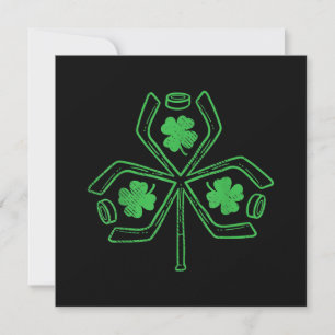 Ishockey Shamrock Clover St Patricks Day Spelare Inbjudningar