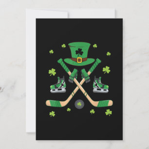 Ishockey St Patricks Day Söt Present Målvakt Klöve Inbjudningar