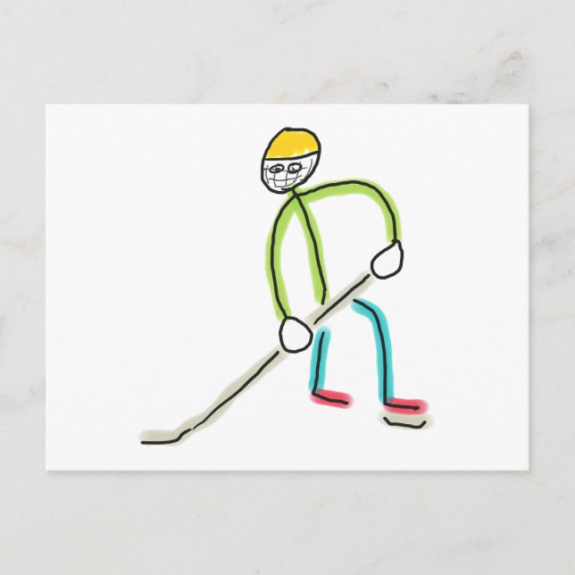 Ishockey Stickman Vykort (Framsida)