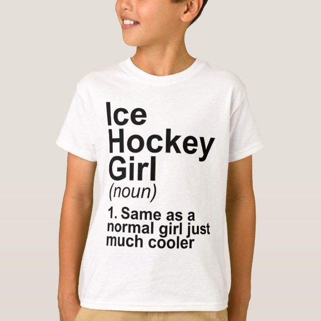 Ishockey Tjej Definition  T Shirt (Framsida)