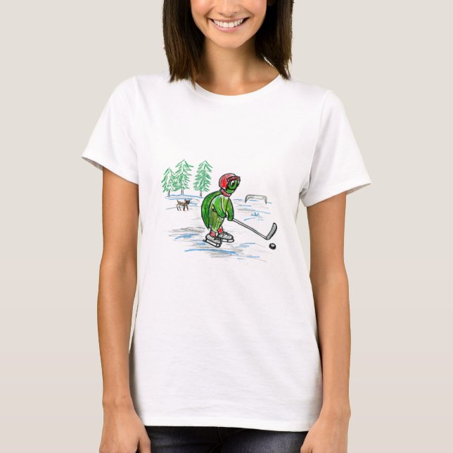 Ishockey Turtle.jpg T-shirt (Framsida)
