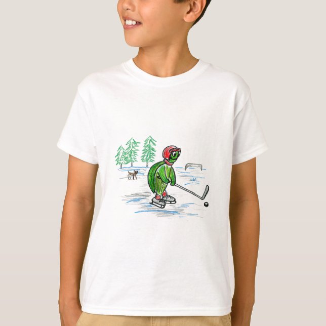 Ishockey Turtle.jpg Tee Shirt (Framsida)