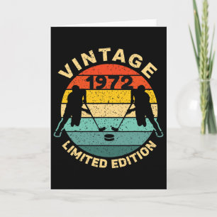 Ishockey Vintage 1972 Födelsedag 50-årsdag Hockey Kort