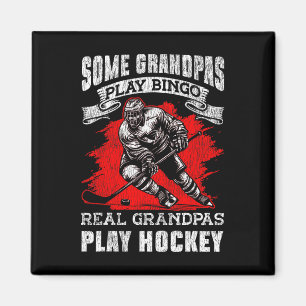 Ishockey Vintage Farfar Några Farfäder Spelar Bing Magnet