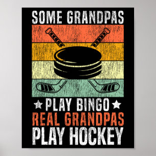 Ishockey Vintage Farfar Retro Några Farfars Pla Poster
