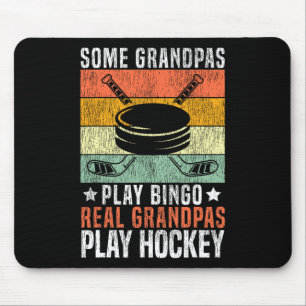 Ishockey Vintage Farfar Retro Vissa Farfäder Pla Musmatta