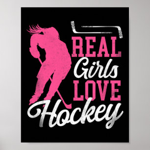 Ishockey Vintage Flicka Poster