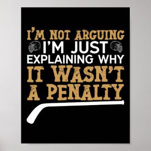 Ishockey Vintage Jag Diskuterar Inte Jag Förklarar Poster