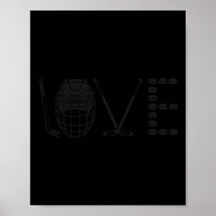 Ishockey Vintage Kärlek Kärlek  Poster