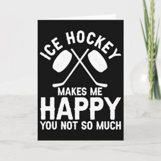 Ishockey Vintage Mask Ishockey Gör Mig Glad  Kort