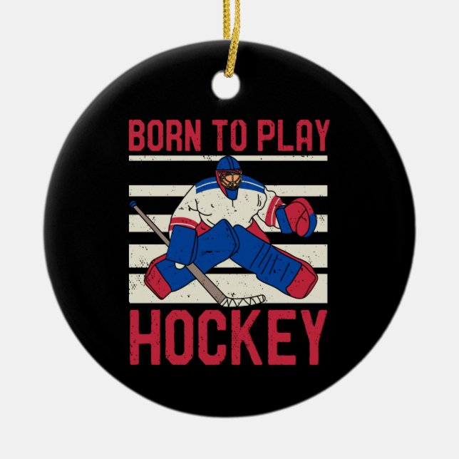 Ishockey Vintersport Julgransprydnad Keramik (Framsidan)