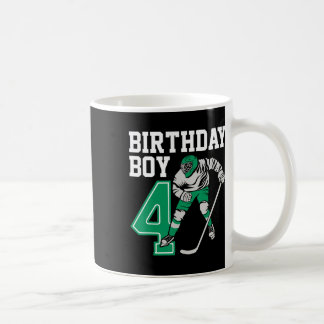 Ishockeyälskande barn 4-års hockey födelsedagspres kaffemugg