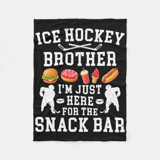 Ishockeybror Snack Byr Ishockeyspelare Bro Fleecefilt (Framsidan)