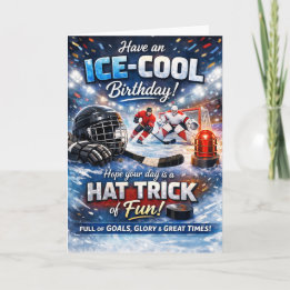 Ishockeyfödelsedagskort – Ice Cool Födelsedag Kort