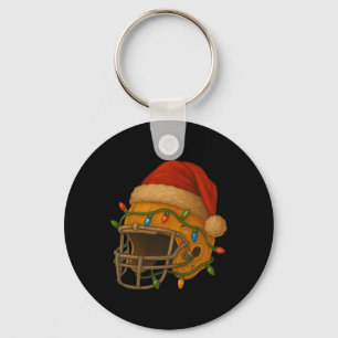 Ishockeyhjälm Tomte Julbelysning Xmas Män Pojkar Nyckelring