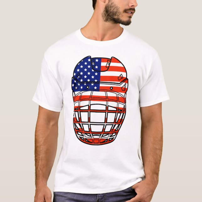 Ishockeyhjälm - USA T Shirt (Framsida)