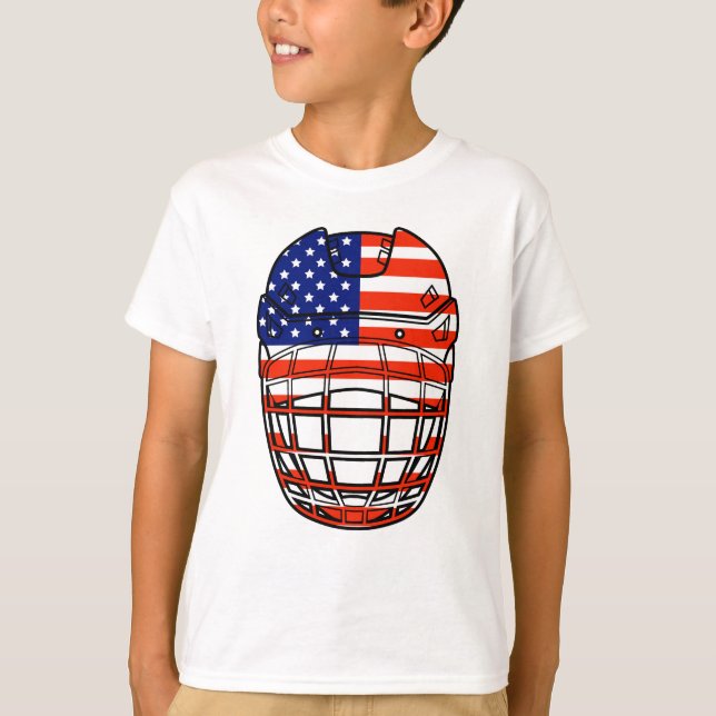 Ishockeyhjälm - USA T Shirt (Framsida)