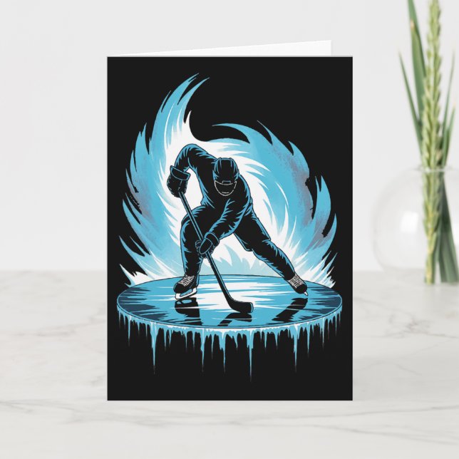 Ishockeyillustration Grafik  Kort (Framsida)
