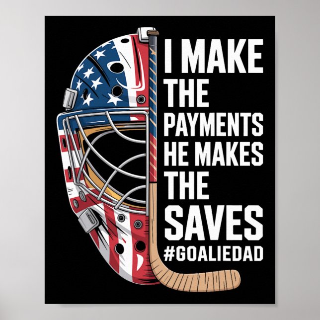 Ishockeymålvakt pappa  poster (Framsidan)