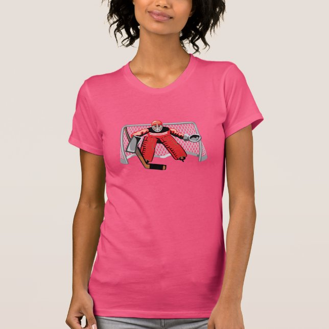 Ishockeymålvakts t-shirt för damer (Framsida)