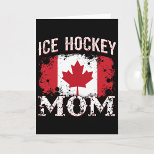 Ishockeymamma Vintage Distressed Kanada Flagga Spo Kort